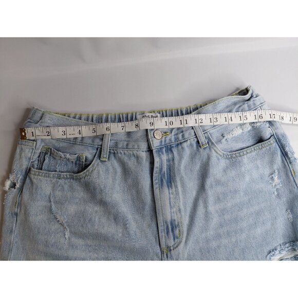 White Birch Womens Light Blue Distressed Denim Jeans XL - Picture 8 of 12